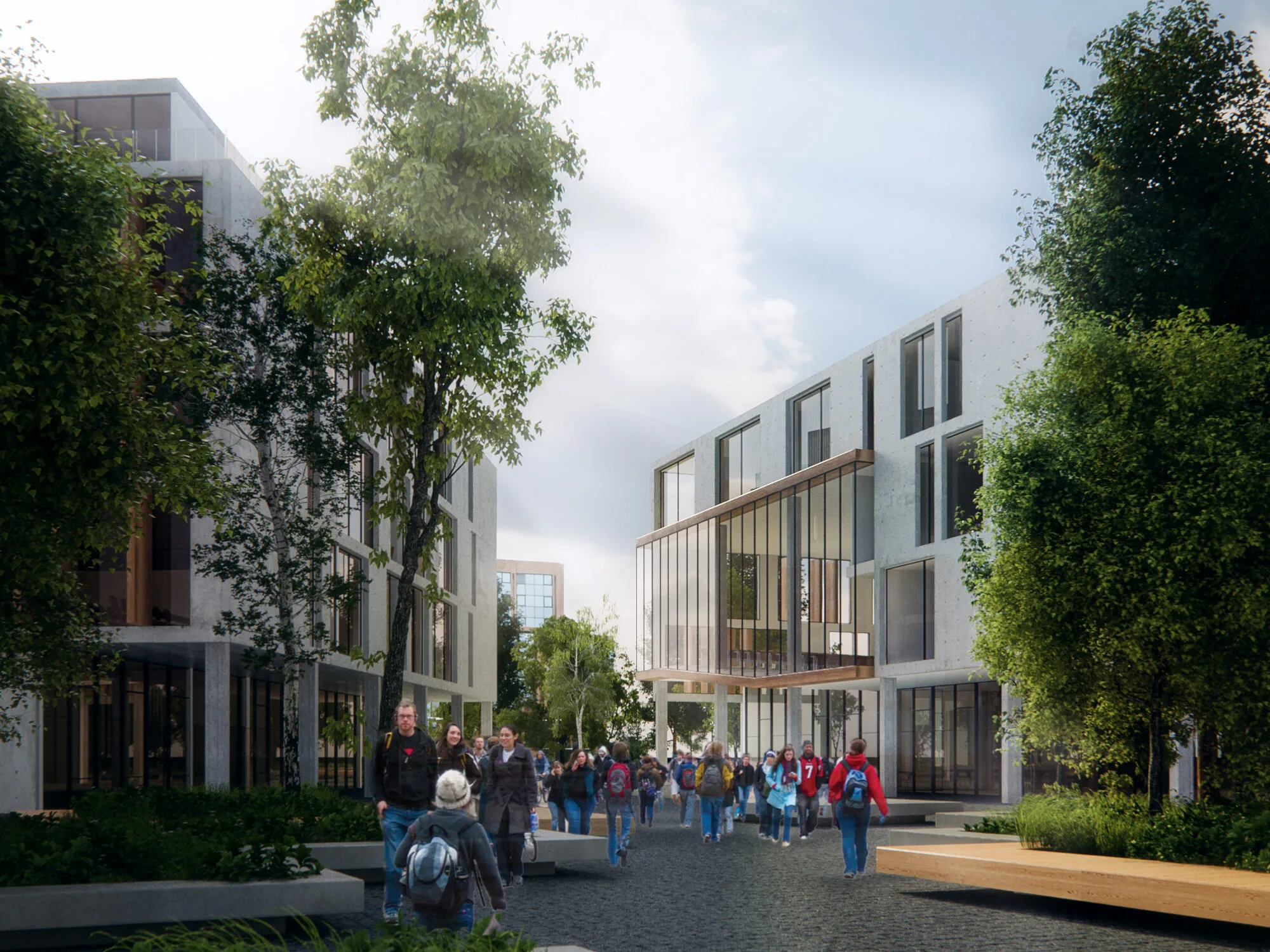 Главен екстериерен поглед на зградата на ФФОСЗ