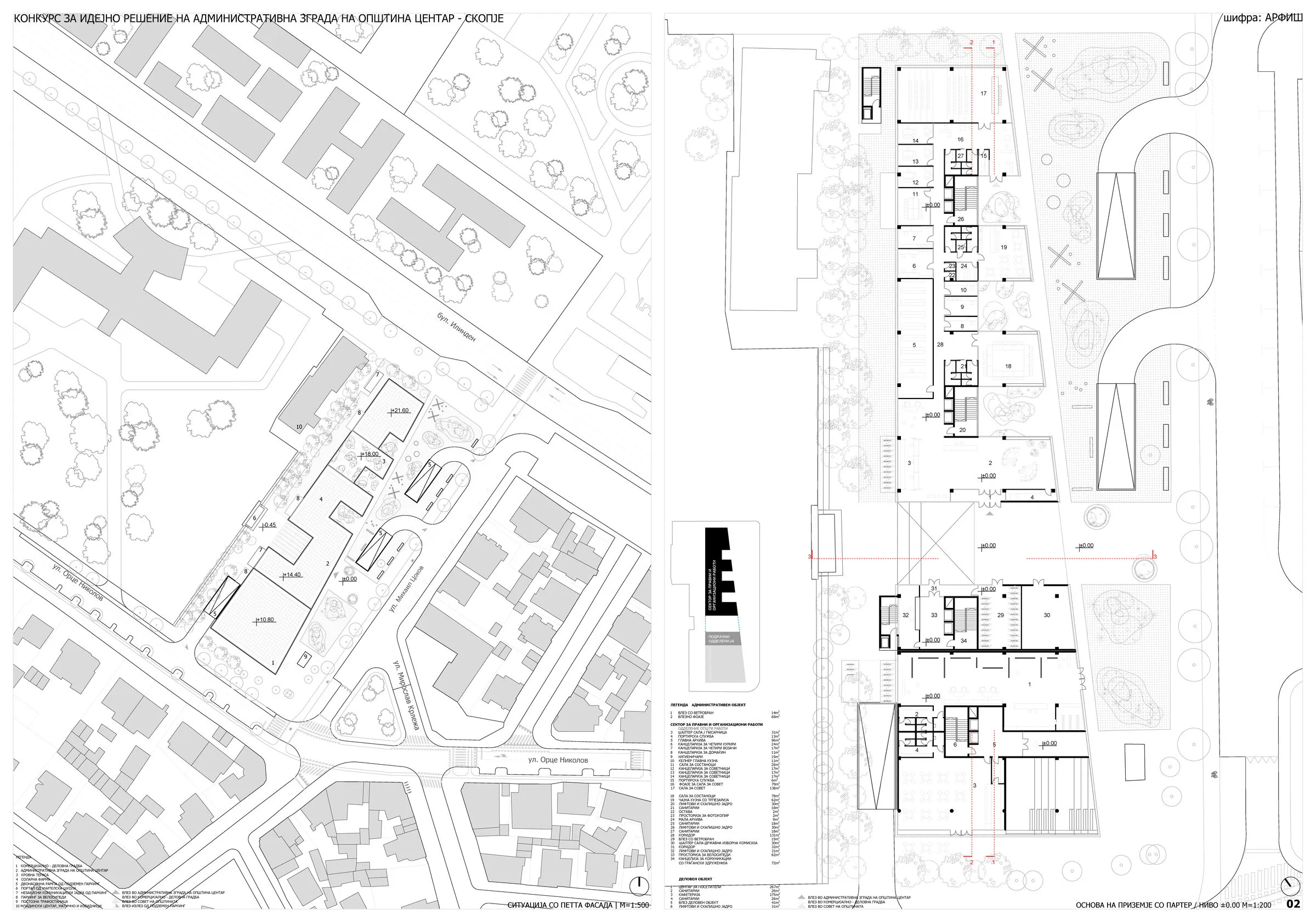 Основа на приземје со урбан контекст