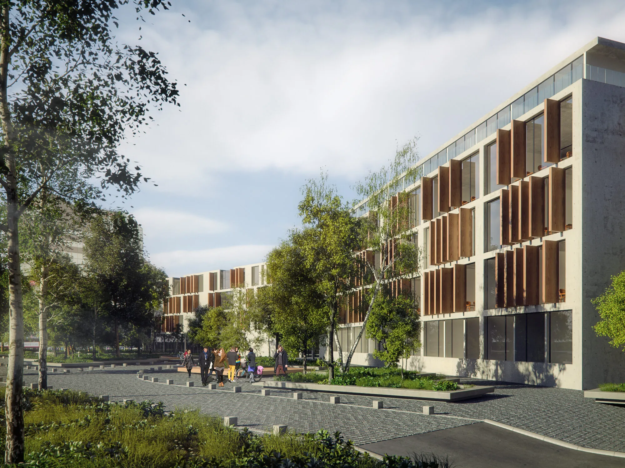 Аголна перспектива на зградата