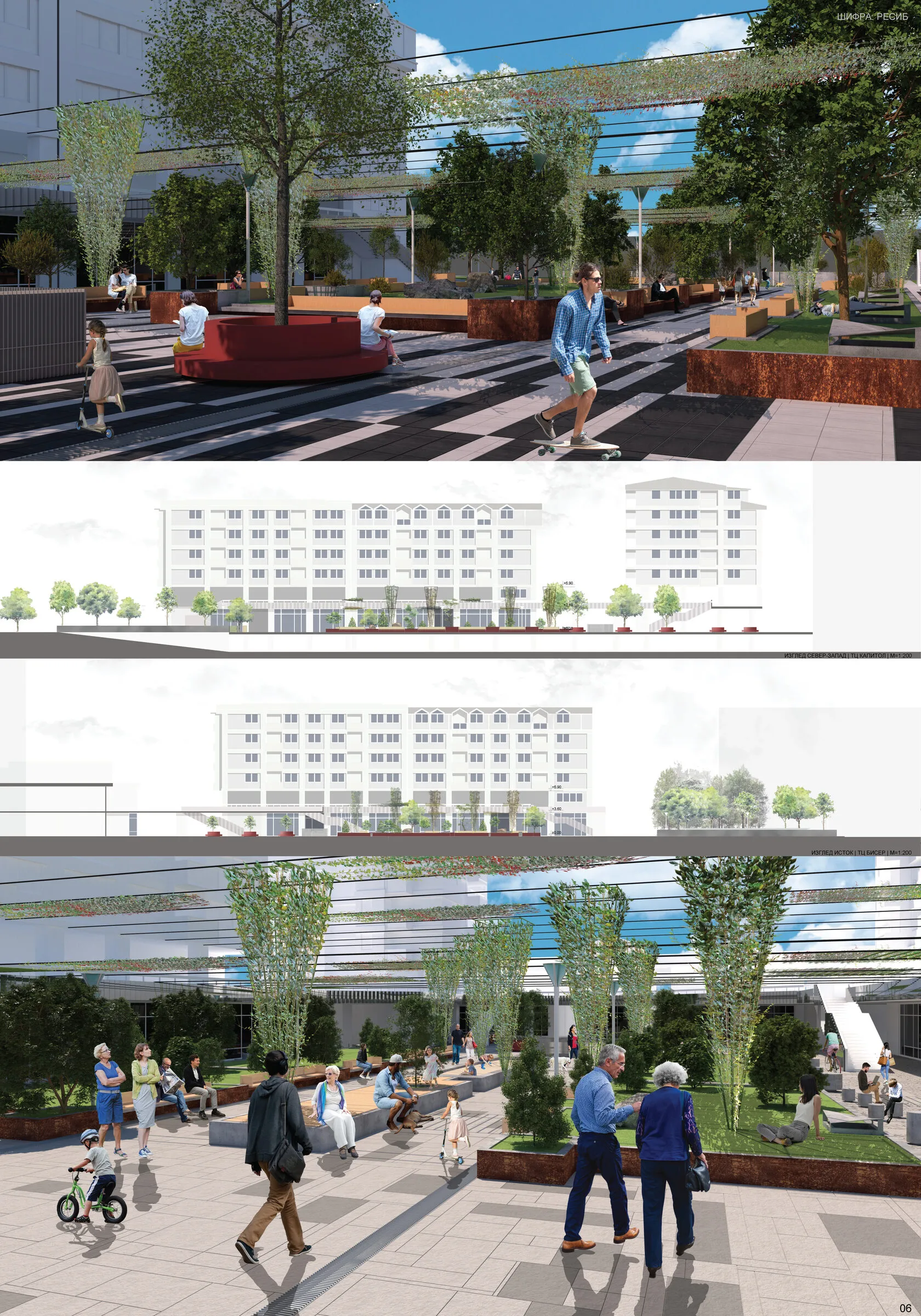 Перспективни погледи од ниво на око на завршените простори