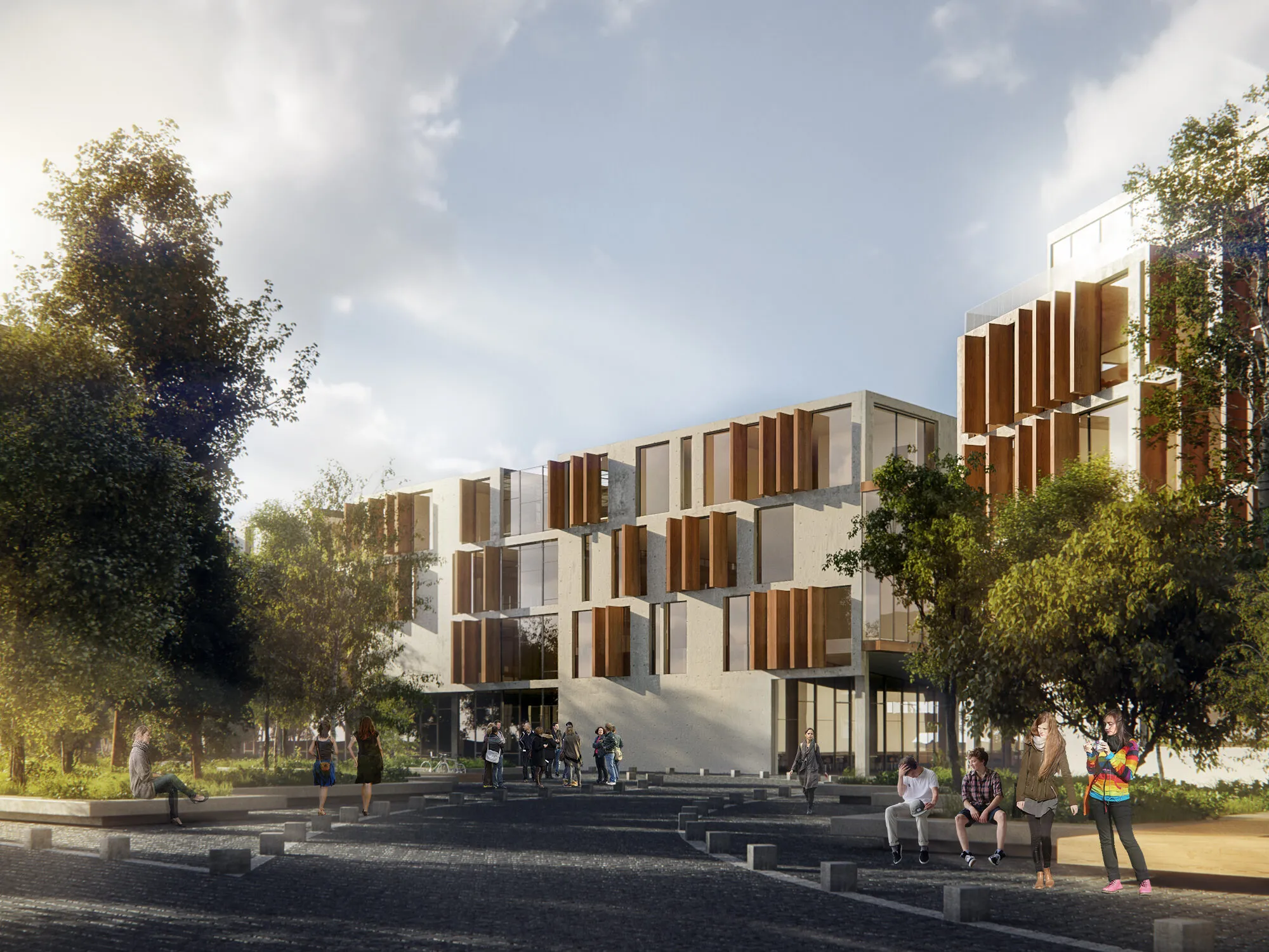 Аеро поглед со интеграција во кампусот