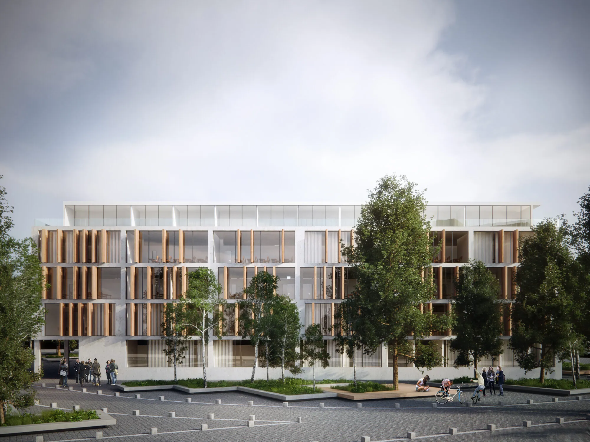 Аеро перспектива на зградата и околината